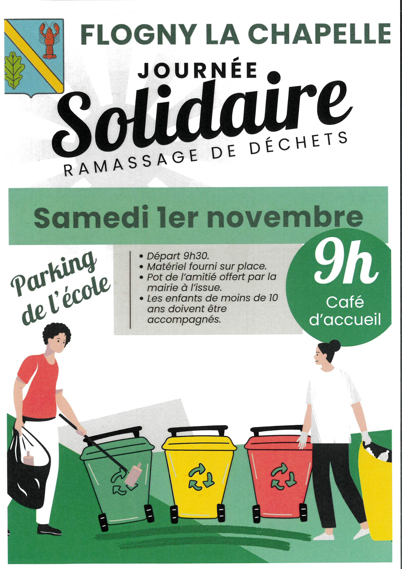 Matinée solidaire samedi 1er novembre : ramassage de déchets