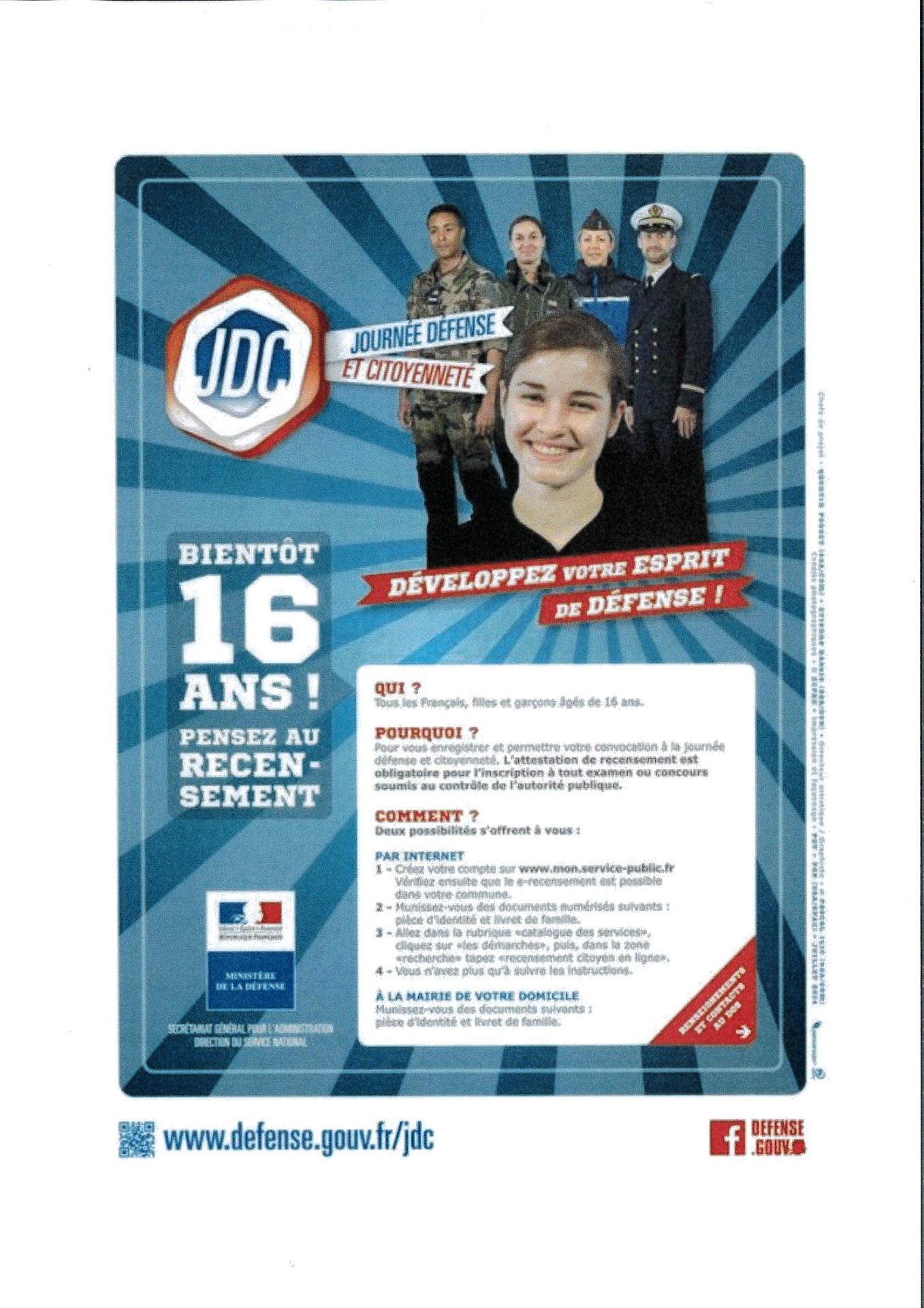 Bientôt 16 ans : pensez au recensement