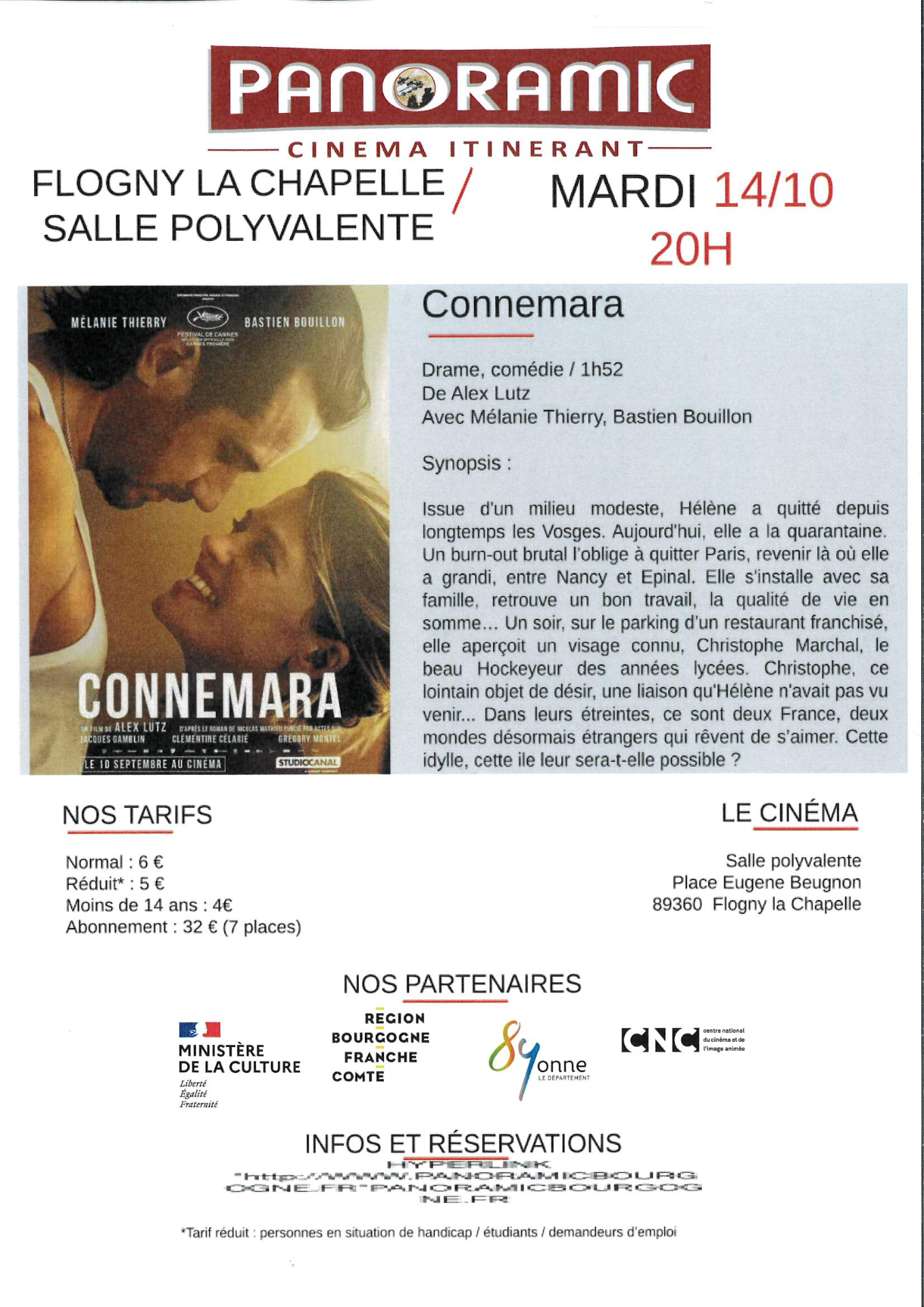 Séance de cinéma le Mardi 14 octobre 2025 à 20 heures