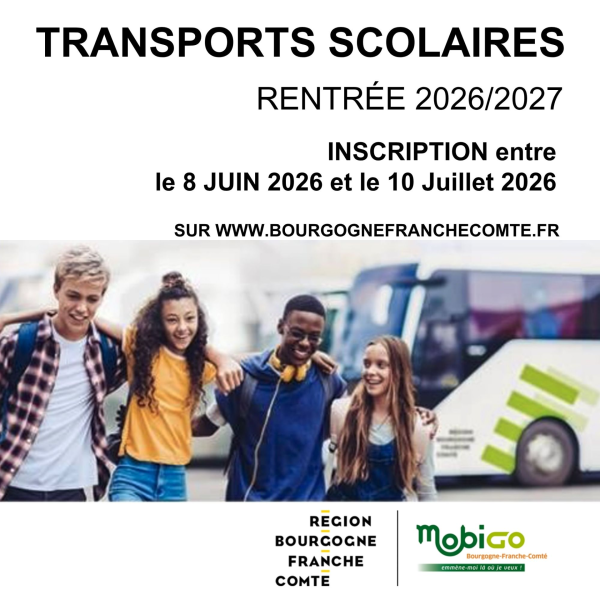 inscription transports scolaire 2026 sur www.
