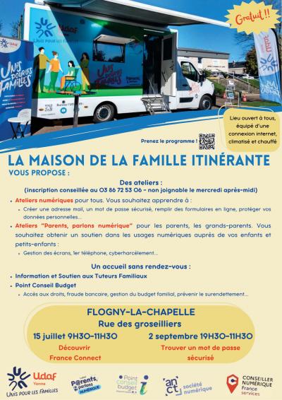 Affiche bus maison de la famille itinérante